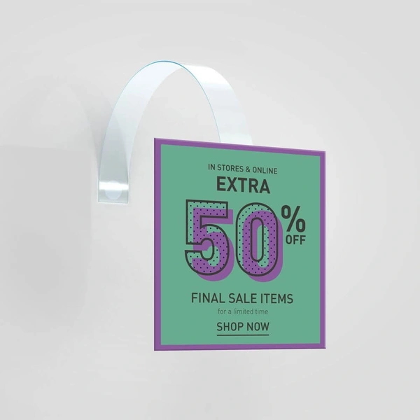 Shelf Wobbler - 75mm Square